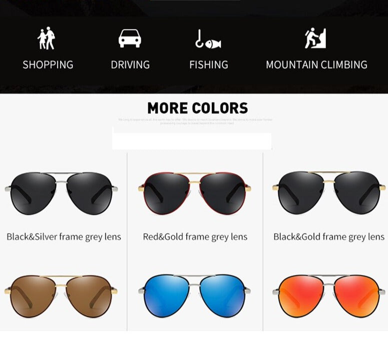 Classic Pilot Polarized Sunglasses