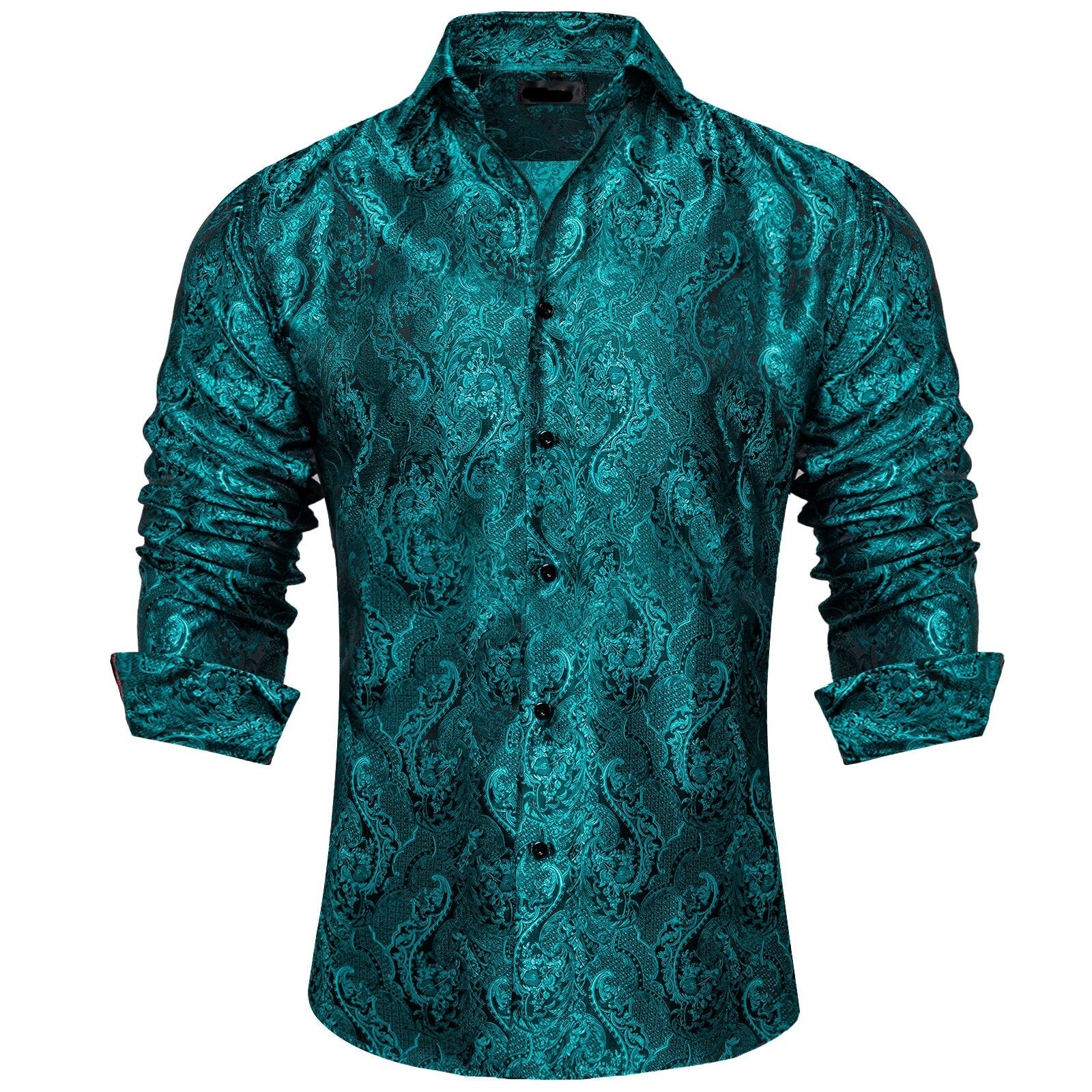 Long Sleeve Paisley Silk Shirts