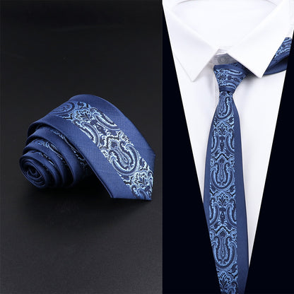 Blue Patchwork Jacquard Necktie