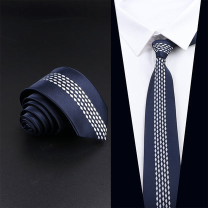 Blue Patchwork Jacquard Necktie