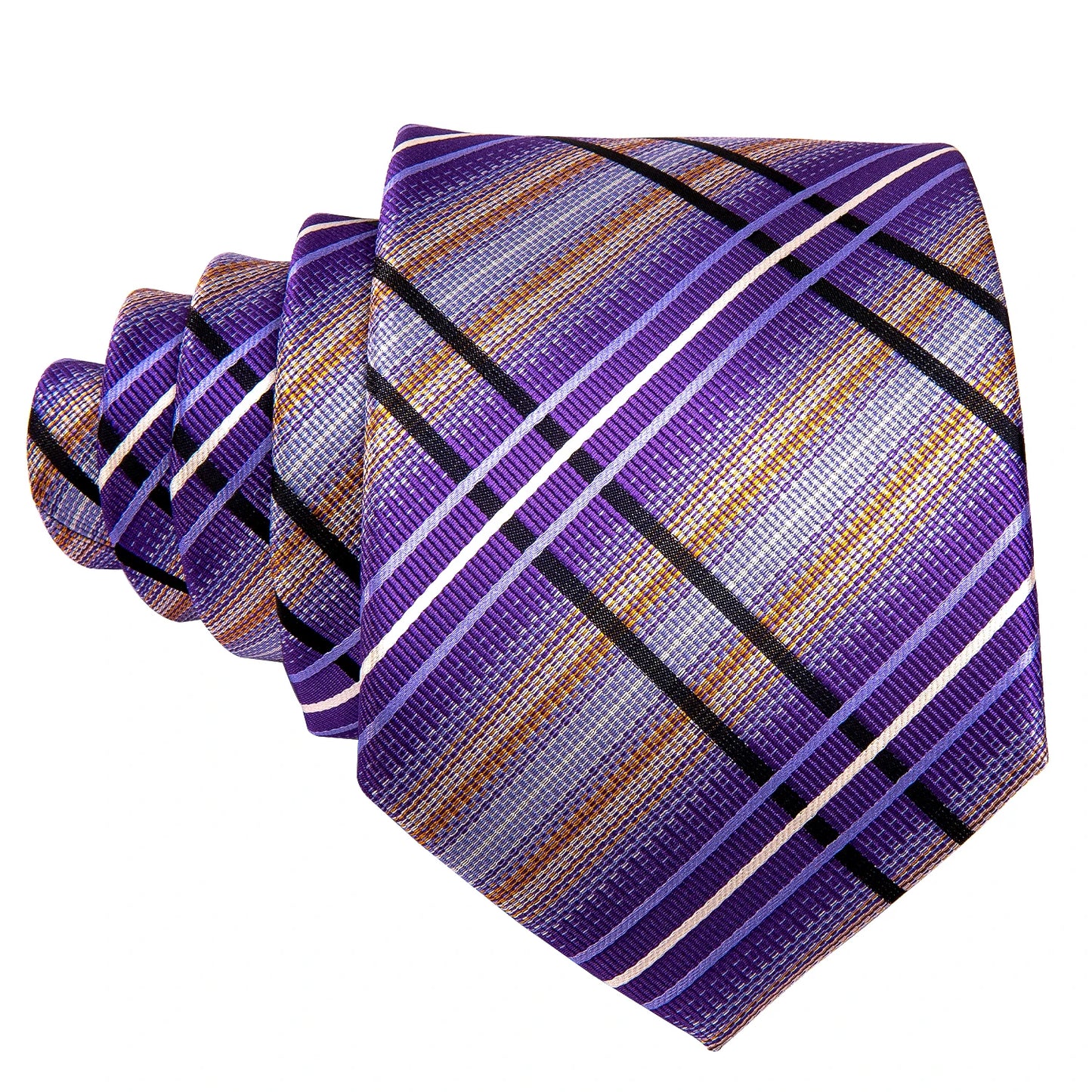 Purple Plaid Men Tie