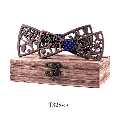 Adult And Kids Wooden Bow Tie