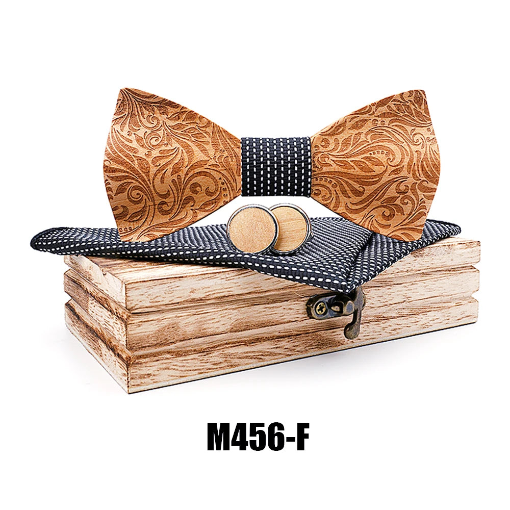 High Quality Maple Carved Wooden Bow Tie