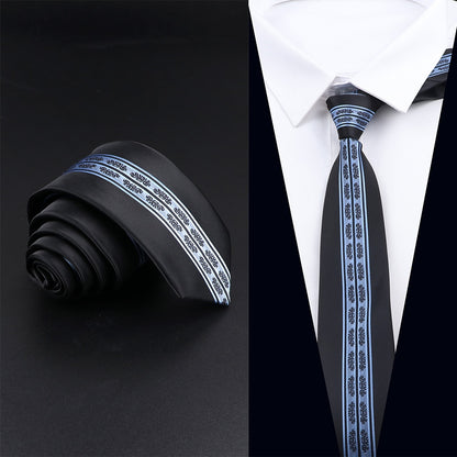 Blue Patchwork Jacquard Necktie