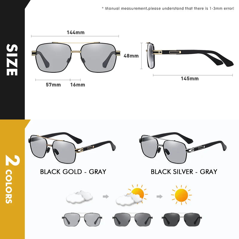 High Quality Polarized Men Women Photochromic Sunglasses