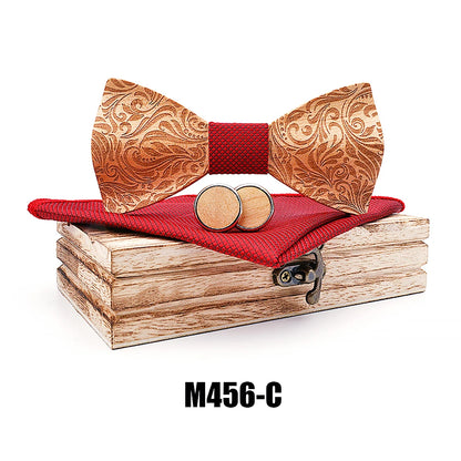 High Quality Maple Carved Wooden Bow Tie