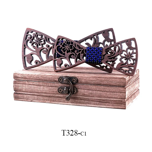 Adult And Kids Wooden Bow Tie