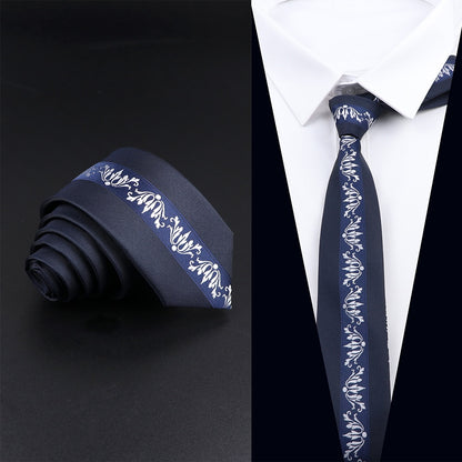 Blue Patchwork Jacquard Necktie