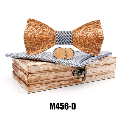 High Quality Maple Carved Wooden Bow Tie