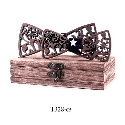 Adult And Kids Wooden Bow Tie