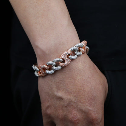 Two Tone Lock Clasp Bracelet