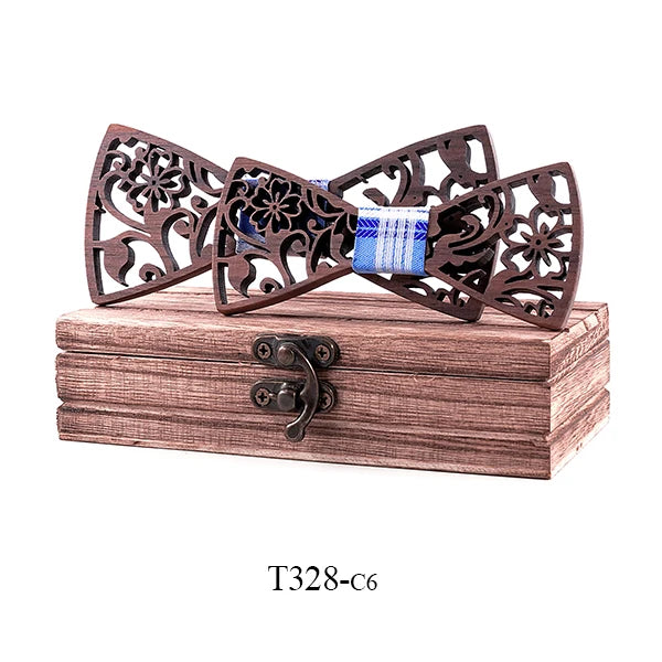 Adult And Kids Wooden Bow Tie