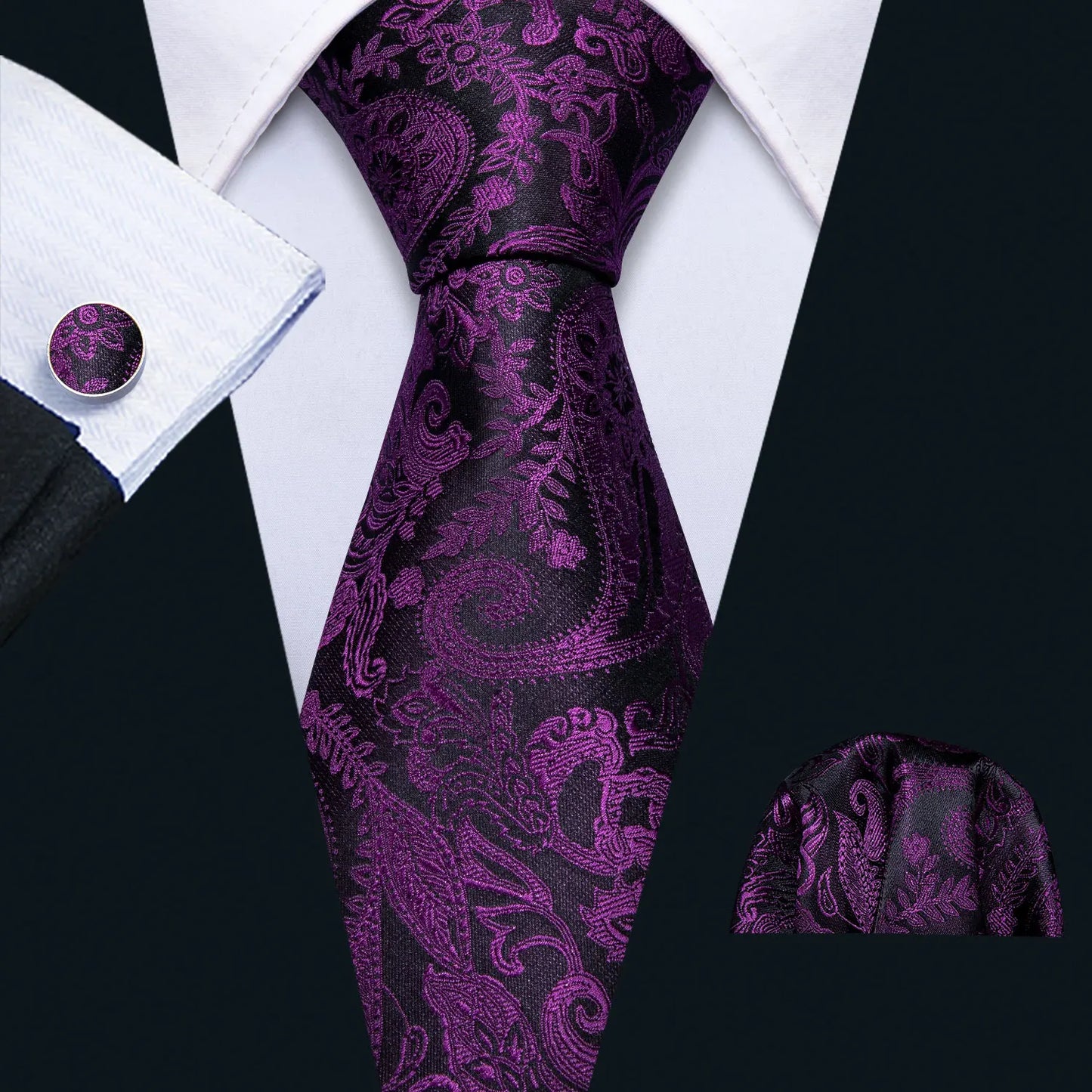 Purple Plaid Men Tie