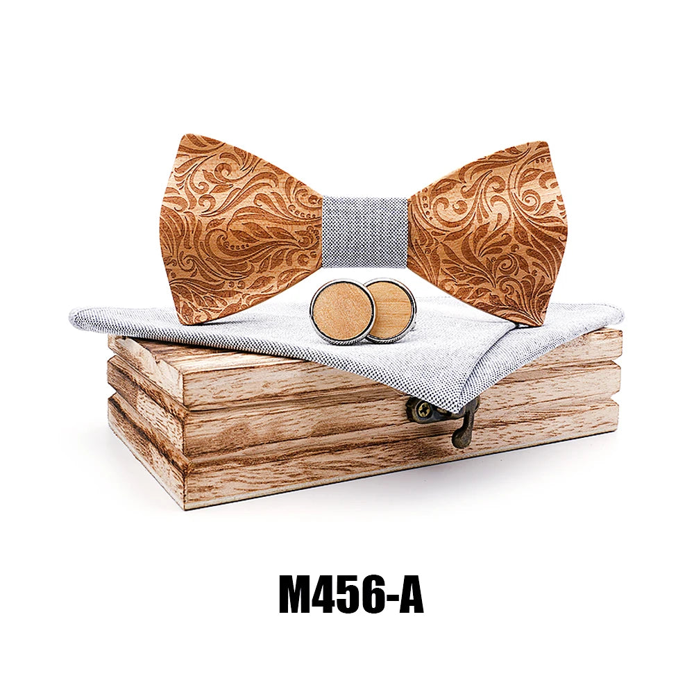 High Quality Maple Carved Wooden Bow Tie