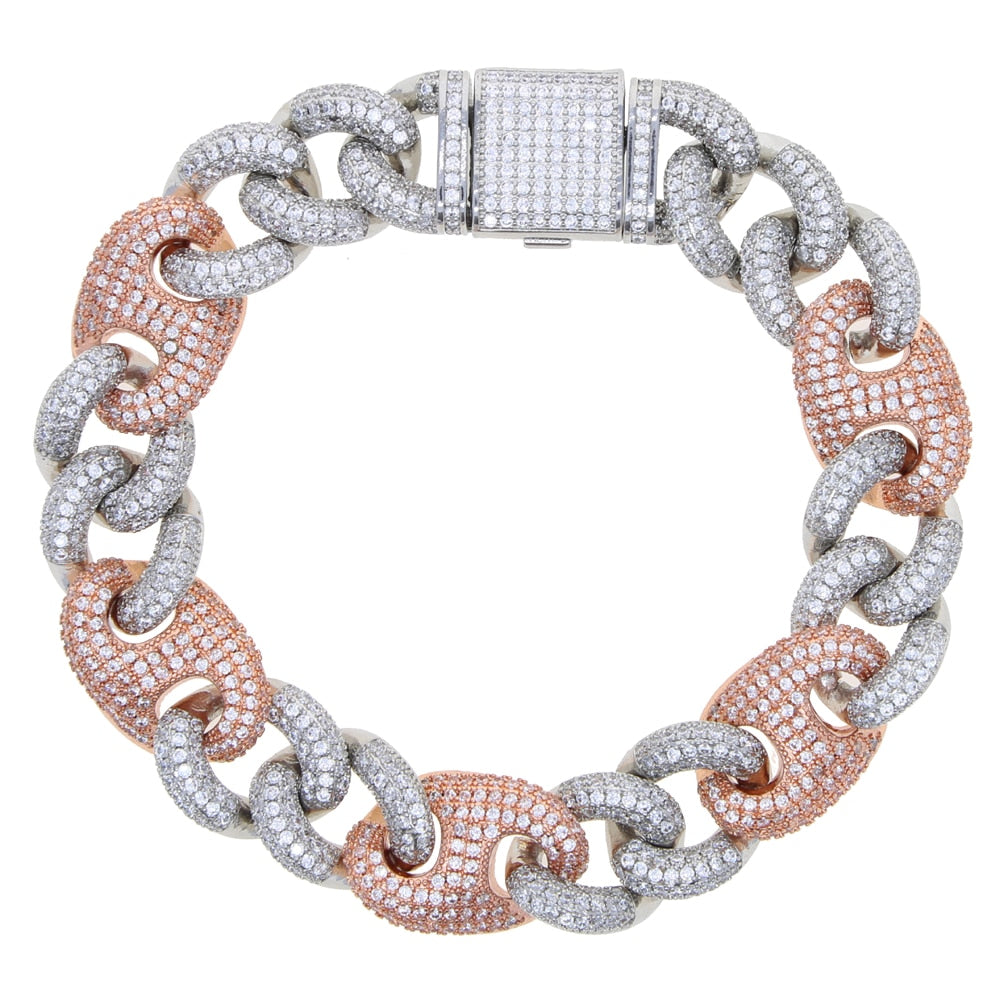 Two Tone Lock Clasp Bracelet