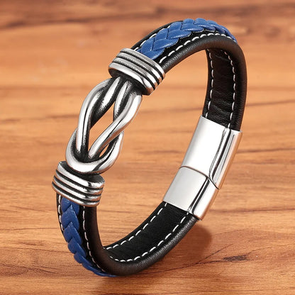 Leather Bracelet Stainless Steel Bracelet