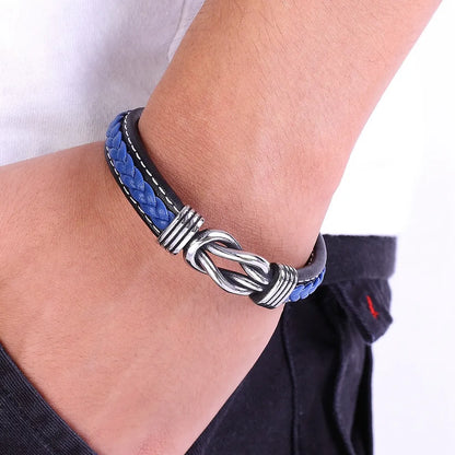 Leather Bracelet Stainless Steel Bracelet