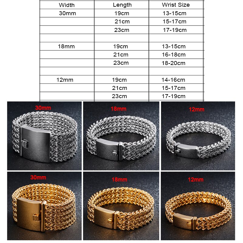 Stainless Steel Link Chain Bracelets