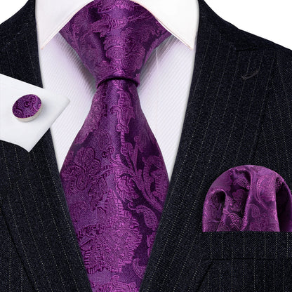 Purple Plaid Men Tie