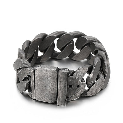 Heavy Black Punk Bracelet