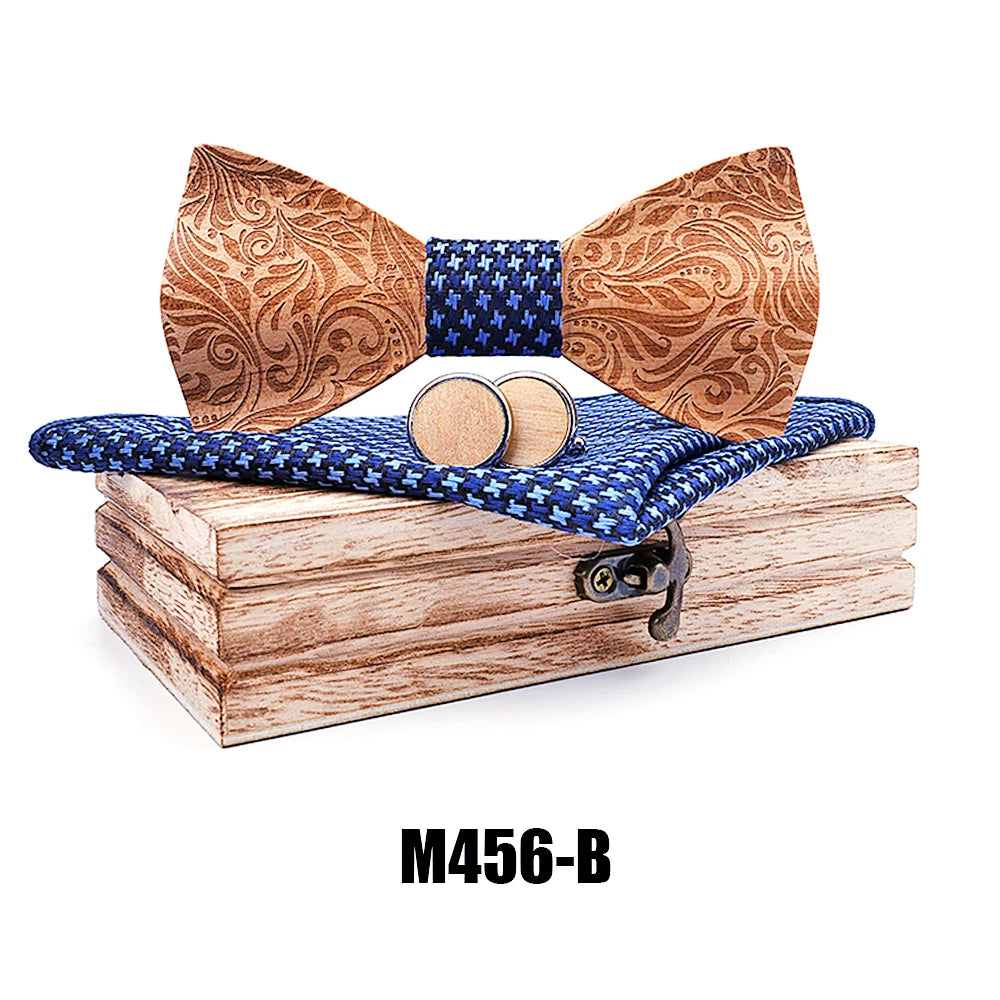 High Quality Maple Carved Wooden Bow Tie