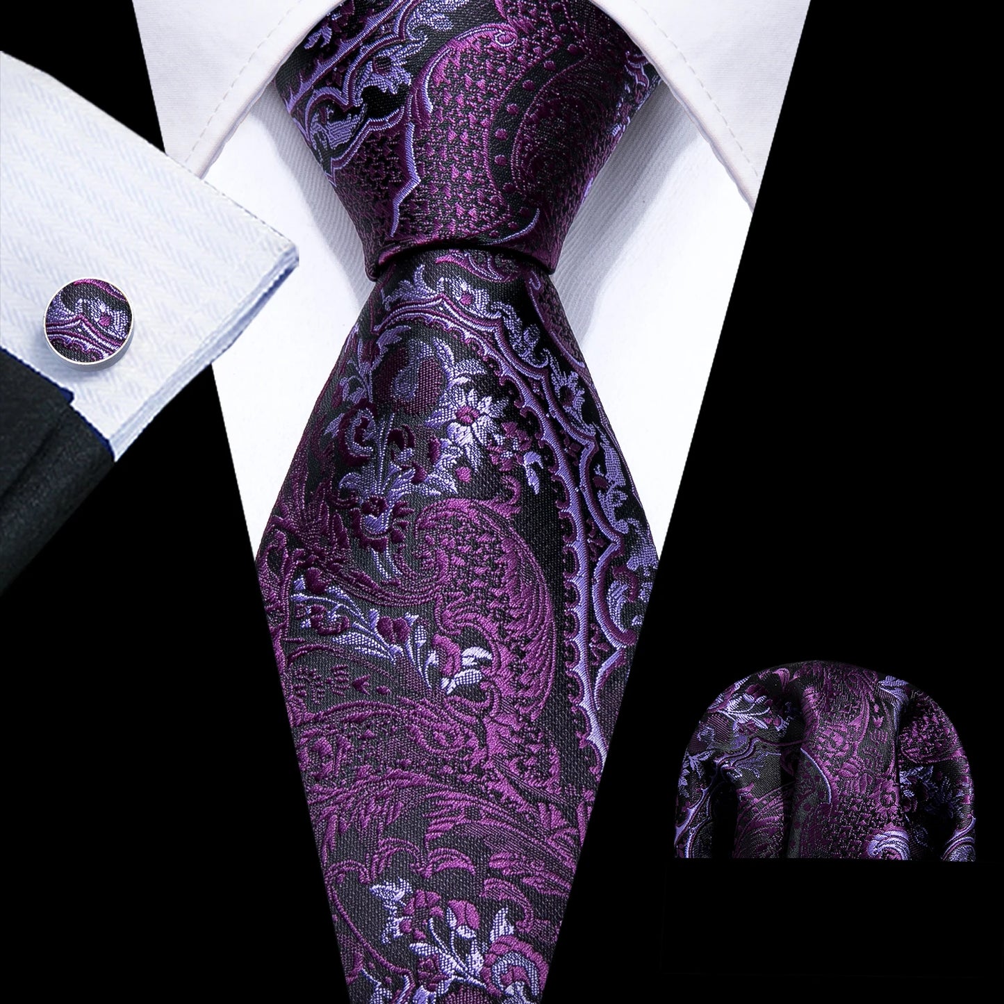 Purple Plaid Men Tie