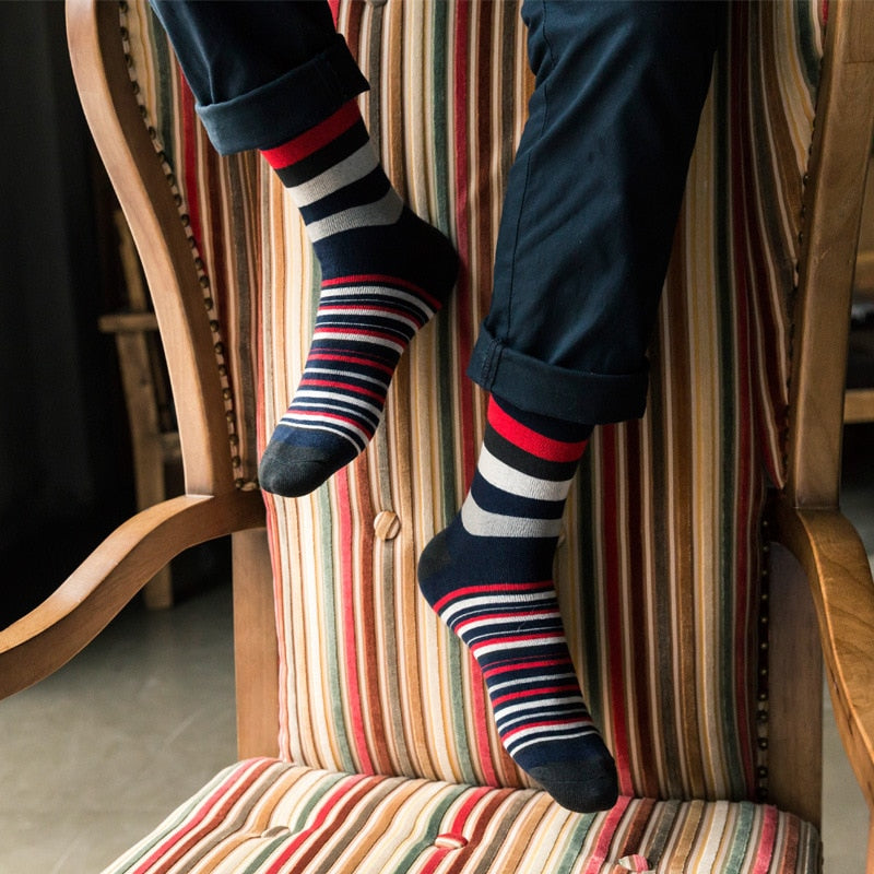 Mens Socks Chromatic Stripe