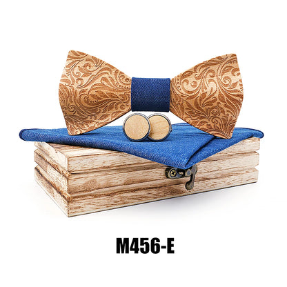 High Quality Maple Carved Wooden Bow Tie