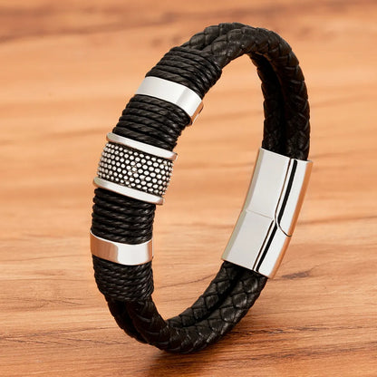 Woven Leather Rope Bracelet