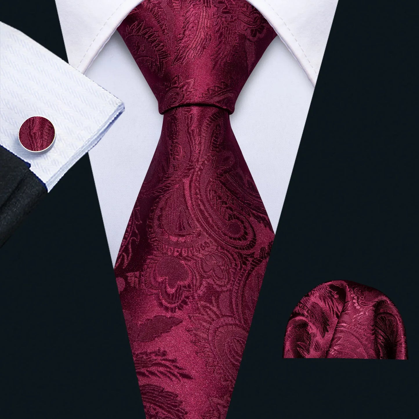 Exquisite Rust Red Silk Ties For Men