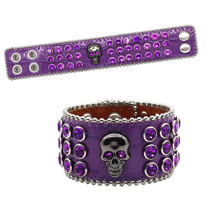 Rhinestone Bracelet Punk