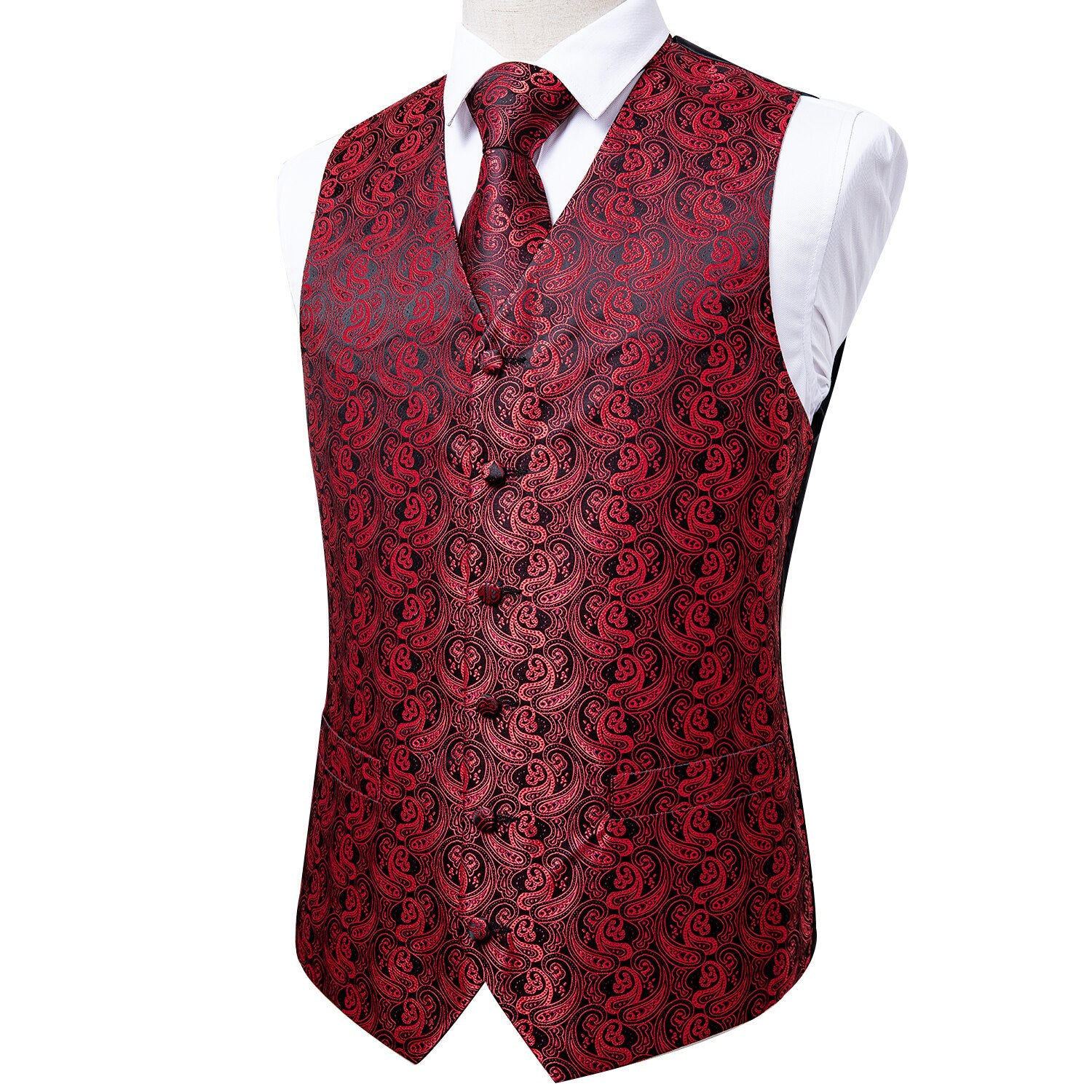 Business Sleeveless Paisley Vest