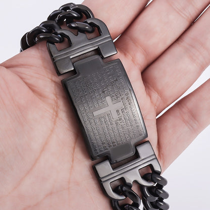 Cross Cuban Chain Bracelet