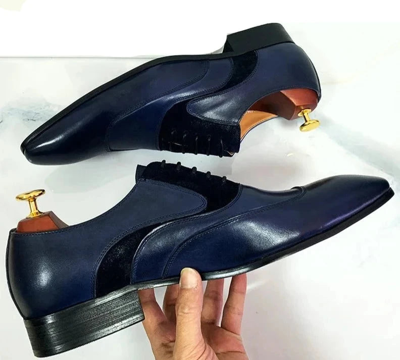 MEN MULES LEATHER HALF SHOES POINTED TOE CASUAL SHOES