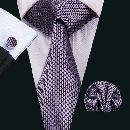 Purple Plaid Men Tie