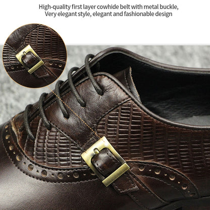 Deluxe Genuine Leather Brogue Shoes