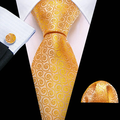 Gold Silk Mens Tie