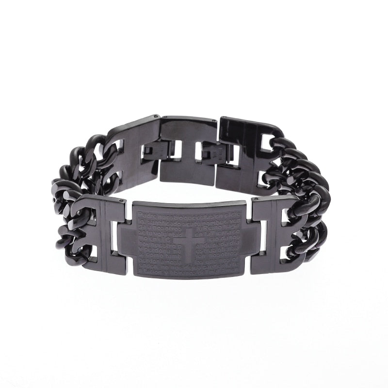 Cross Cuban Chain Bracelet