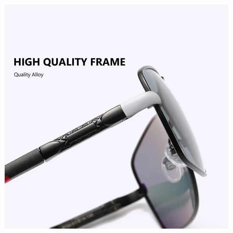 Quality Retro Rectangle UV400 Driving Sunglasses