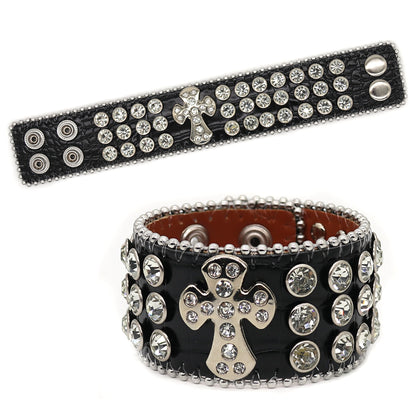 Rhinestone Bracelet Punk