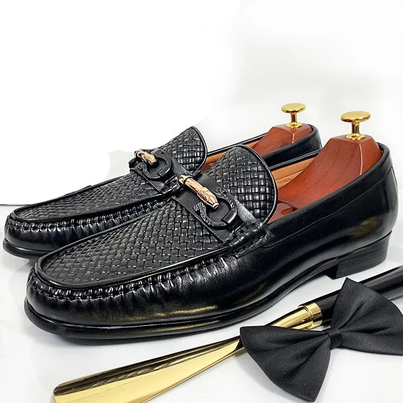 Horsebit Loafers Slip-On Leather Shoes