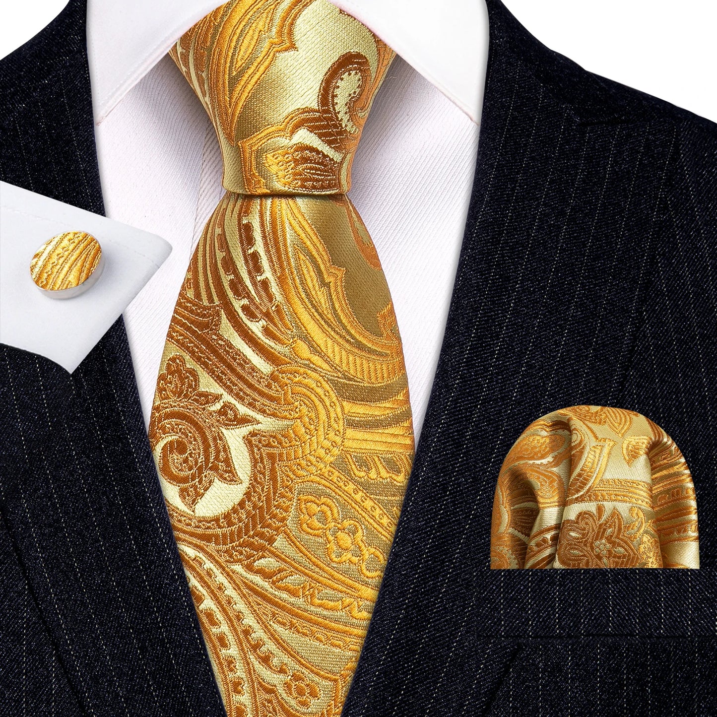 Gold Silk Mens Tie