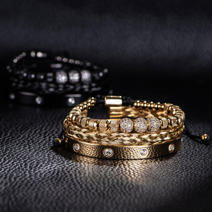 Micro Pave CZ Beads Bracelets