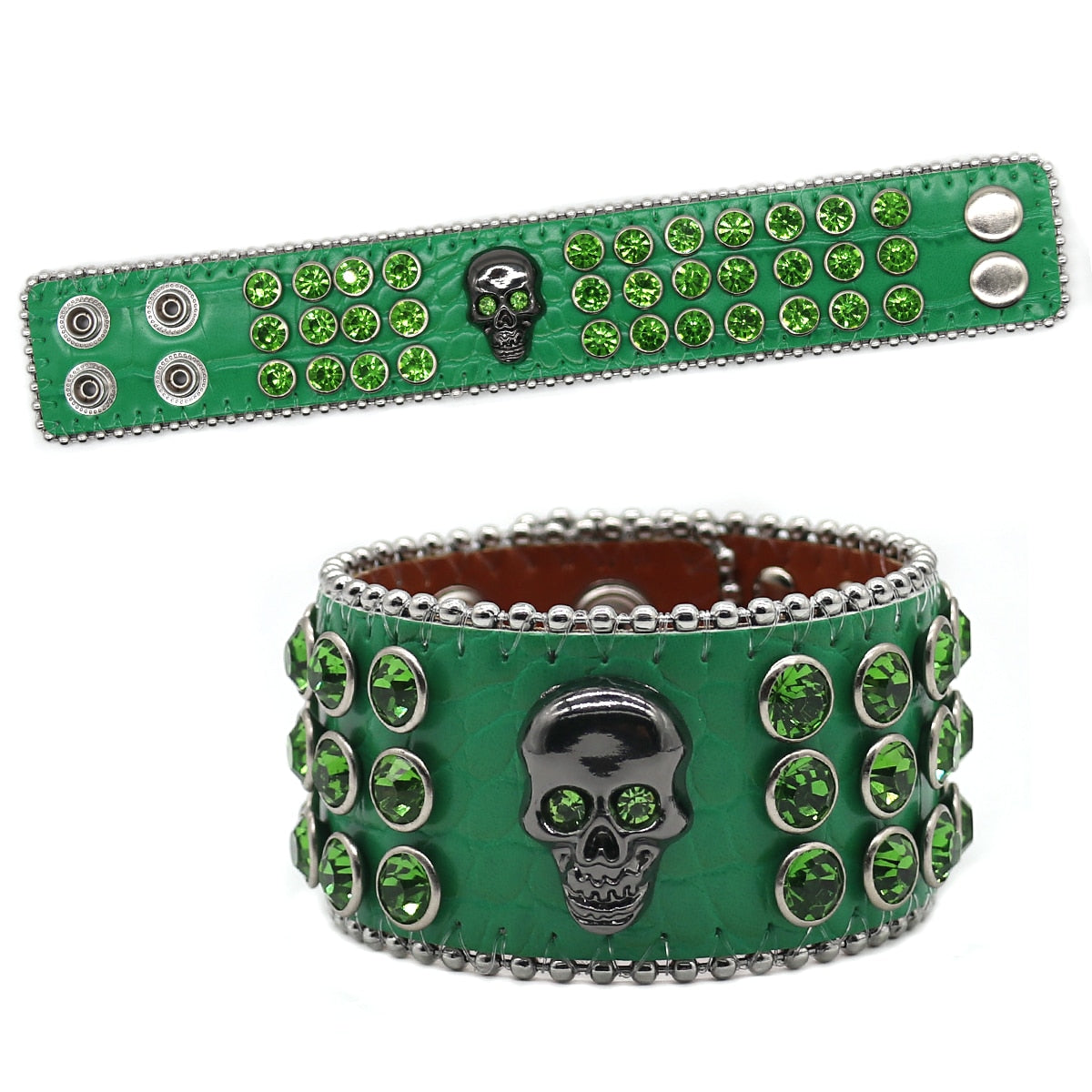 Rhinestone Bracelet Punk