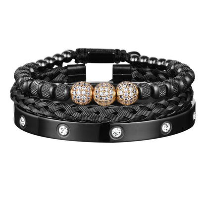 Micro Pave CZ Beads Bracelets