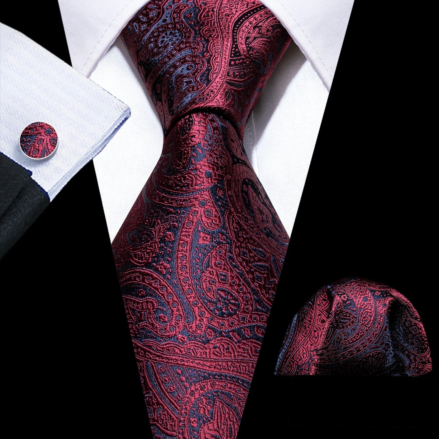 Exquisite Rust Red Silk Ties For Men