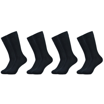 Black Cotton Calf Socks