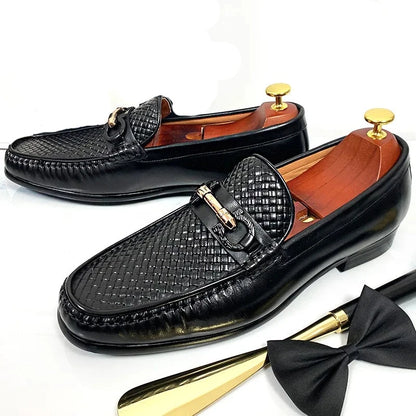 Horsebit Loafers Slip-On Leather Shoes