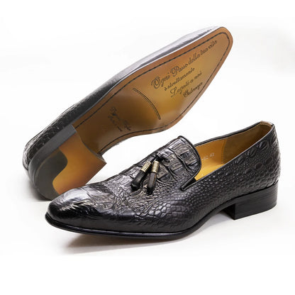 Genuine Leather Tassel Loafer Slip-on Men Shoes