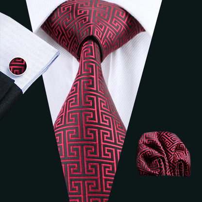 Exquisite Rust Red Silk Ties For Men